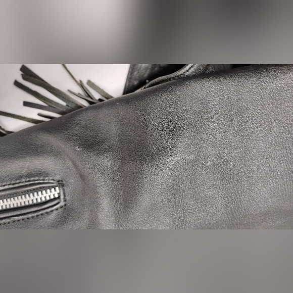 Vintage Harley-Davidson Women's Jacket Sz S/M Leather Biker Grunge - Picture 12 of 15